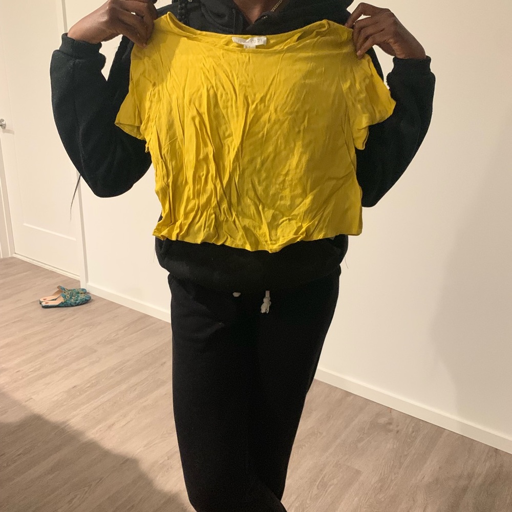 Yellow crop top